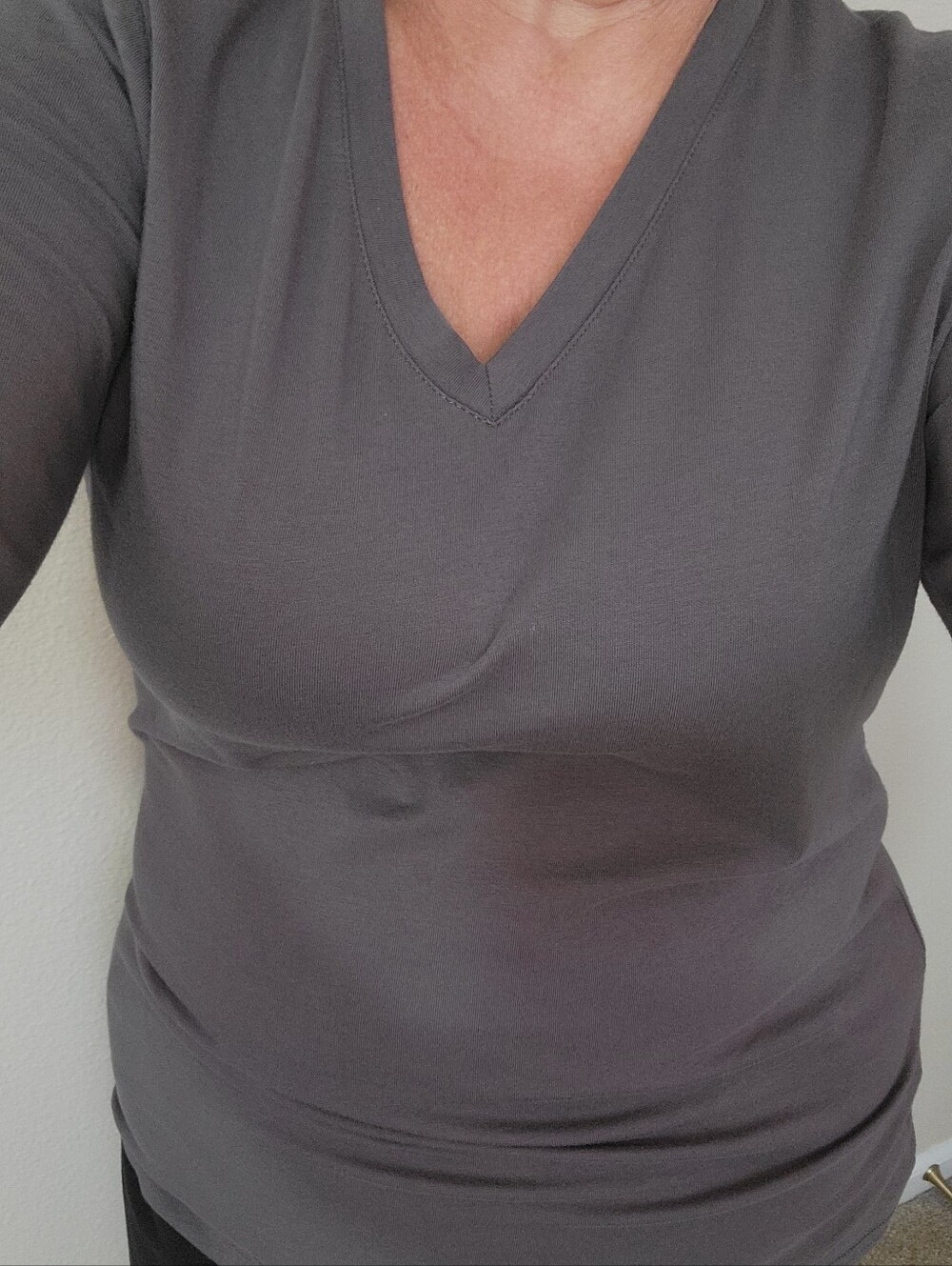 Bundle-Gray Tops V-neck